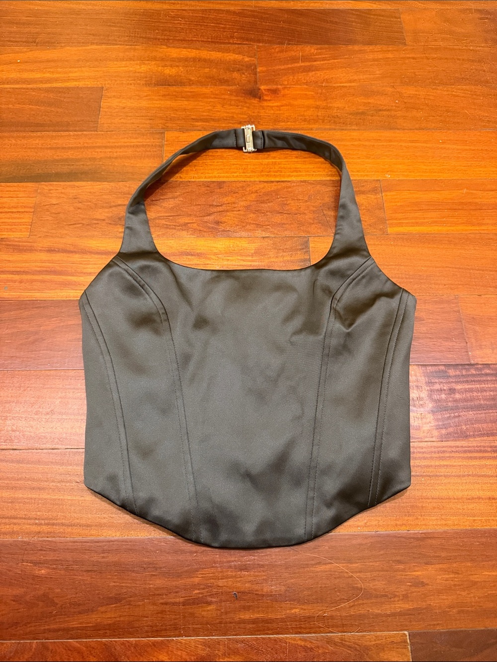 Aritzia Cool Grey Shine Halter Top